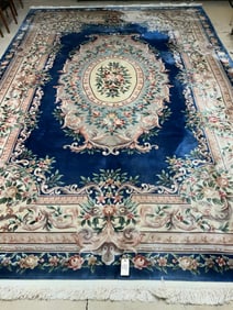 12' X 18' HANDMADE SCULPTED CHINESE AREA RUG.