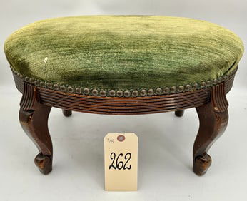 VINTAGE COLONIAL FURNITURE COMPANY MAHOGANY FOOTSTOOL.