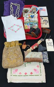 VINTAGE POST CARDS, LINEN, CHILDS SHOES, AND MORE.