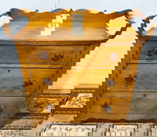 RUSTIC 3 DRAWER WASH STAND, AS IS.