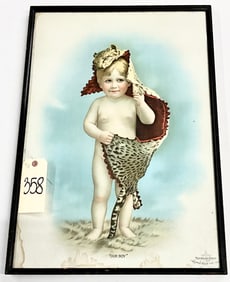 VINTAGE MOTHERS OATS "OUR BOY" CEREAL ADVERTISING PRINT.