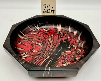 LARGE MID CENTURY MURANO ART GLASS BOWL.