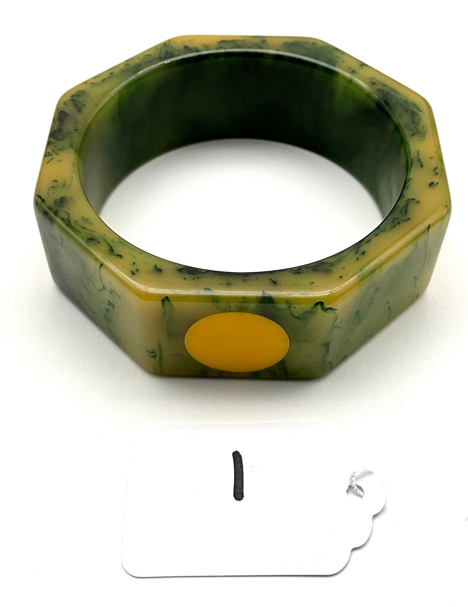 Vintage Hexagonal Bakelite Bangle Bracelet (1 of 3)