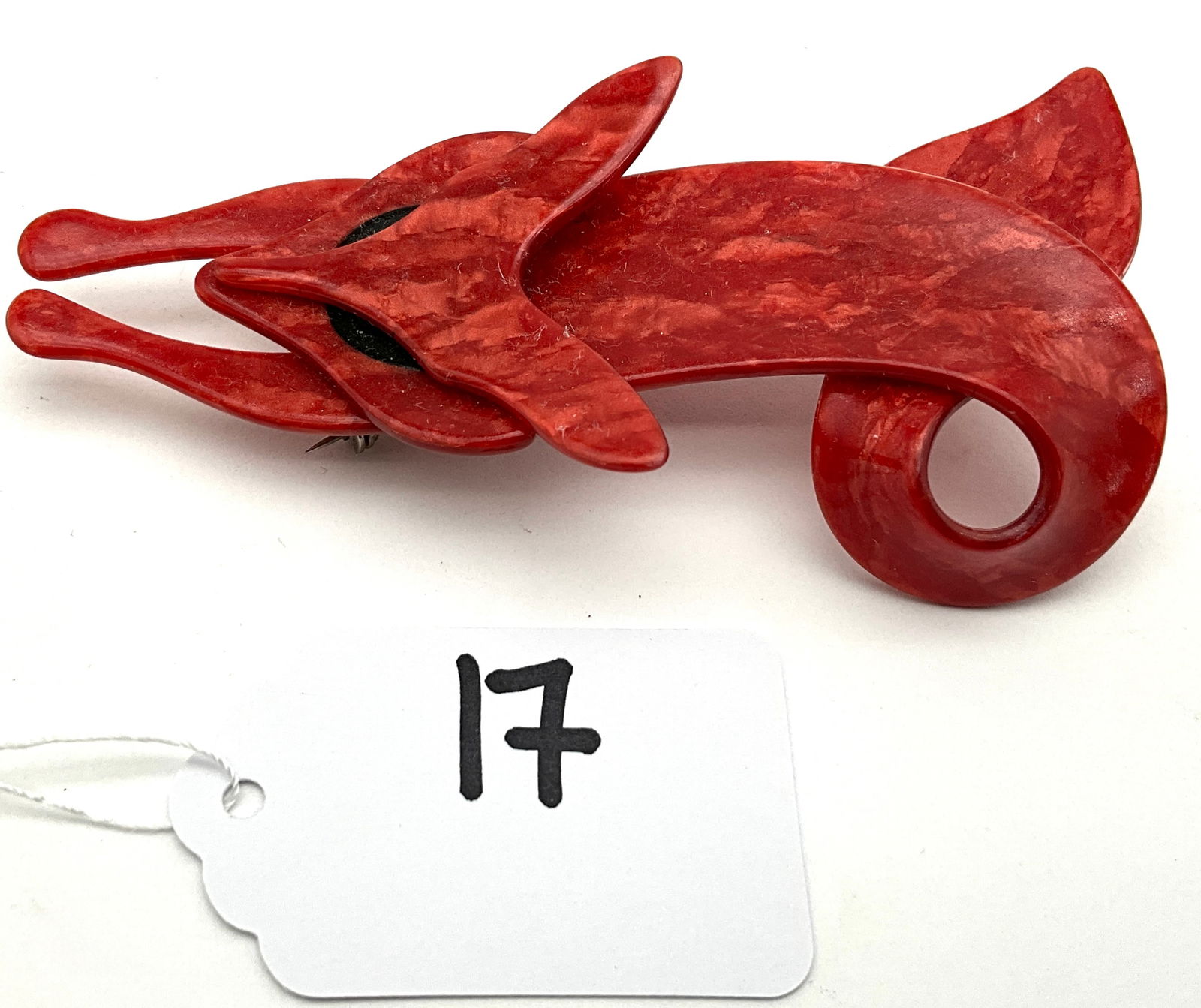 Vintage Bakelite Fox Brooch Marked ‘Lea Stein, Paris’ (1 of 4)