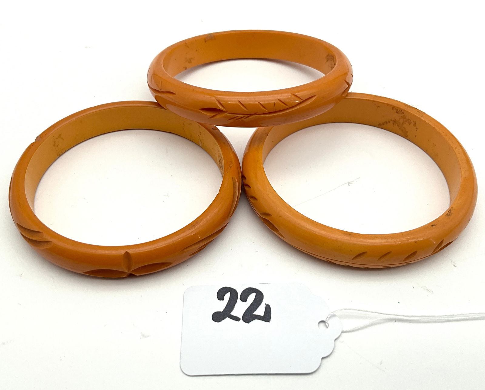Vintage Carved Bakelite Bangles (1 of 2)