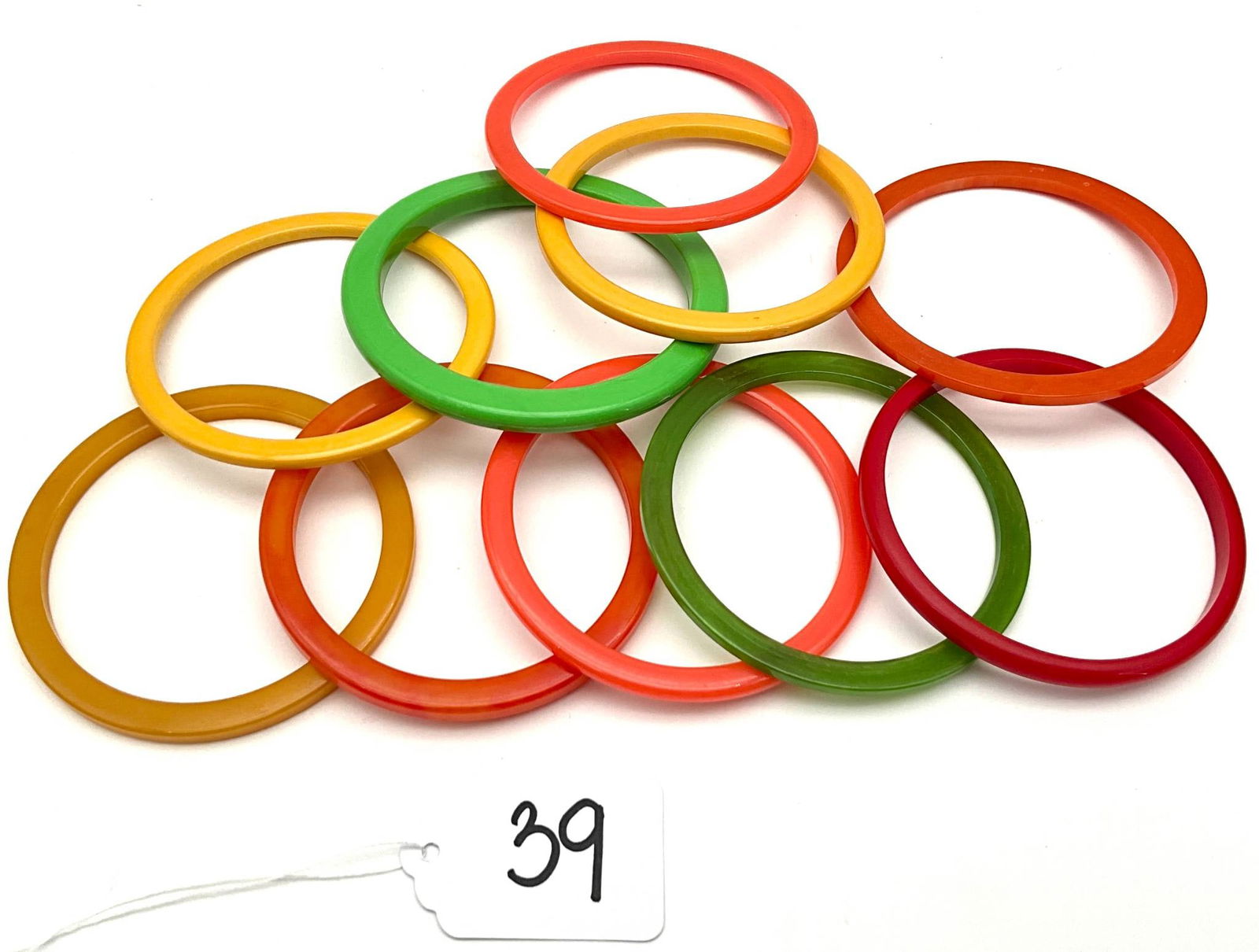 Multicolored Bakelite Bangles, 2.5-Inch Diameter (1 of 2)