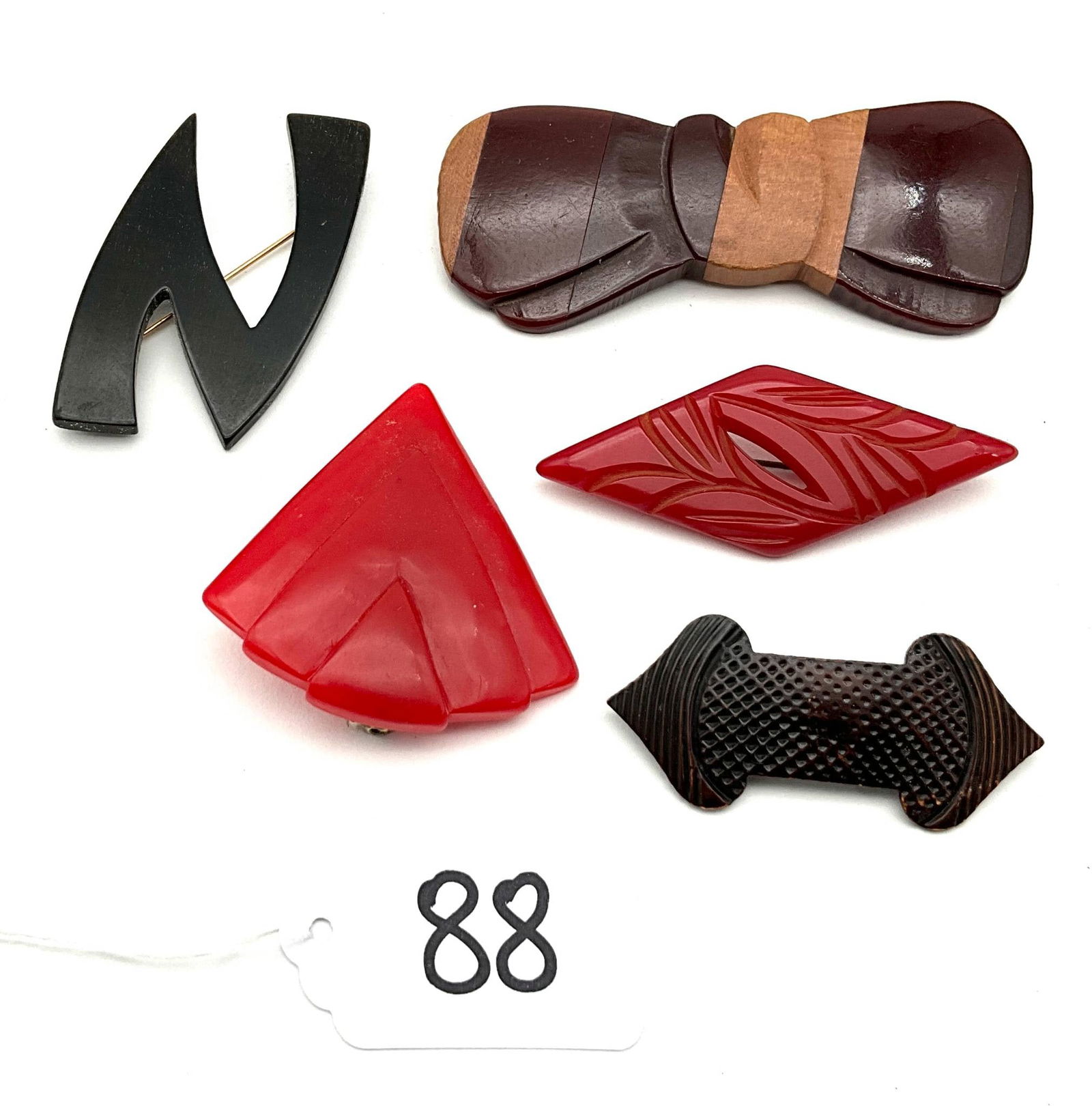 Bakelite and More Brooches, 2″ to 3.5″L (1 of 6)