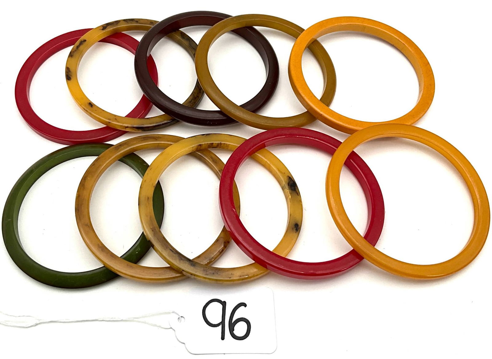 Bakelite and Other Resin Bangles in Multicolored Shades (1 of 2)