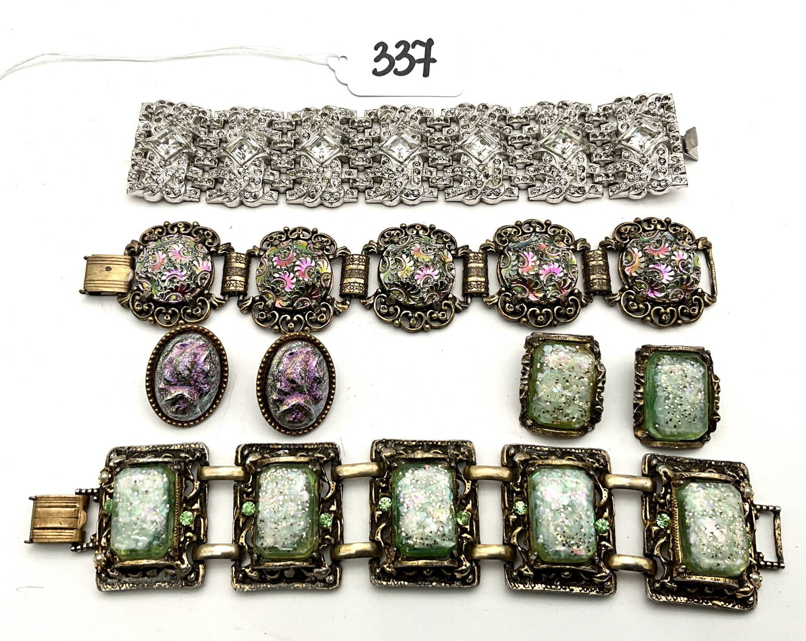 Decorative Bracelets and Matching Clip-On Earrings (1 of 5)