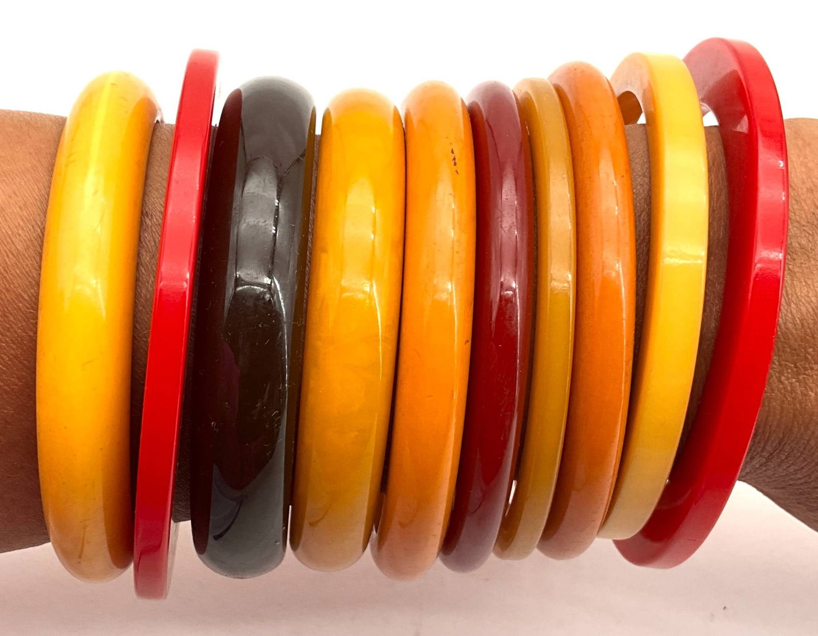 10-Piece Vintage Bakelite Bangle Bracelet Set (1 of 2)