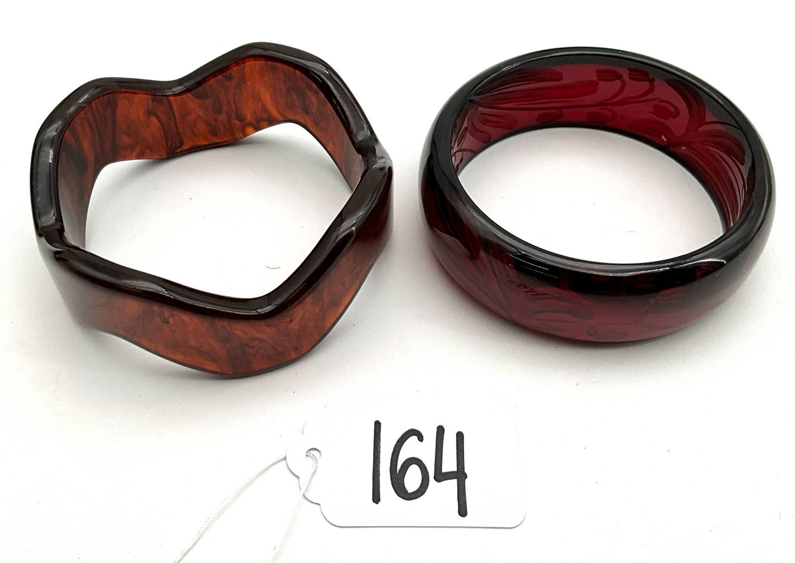 Vintage Carved Bakelite Bangles (1 of 3)