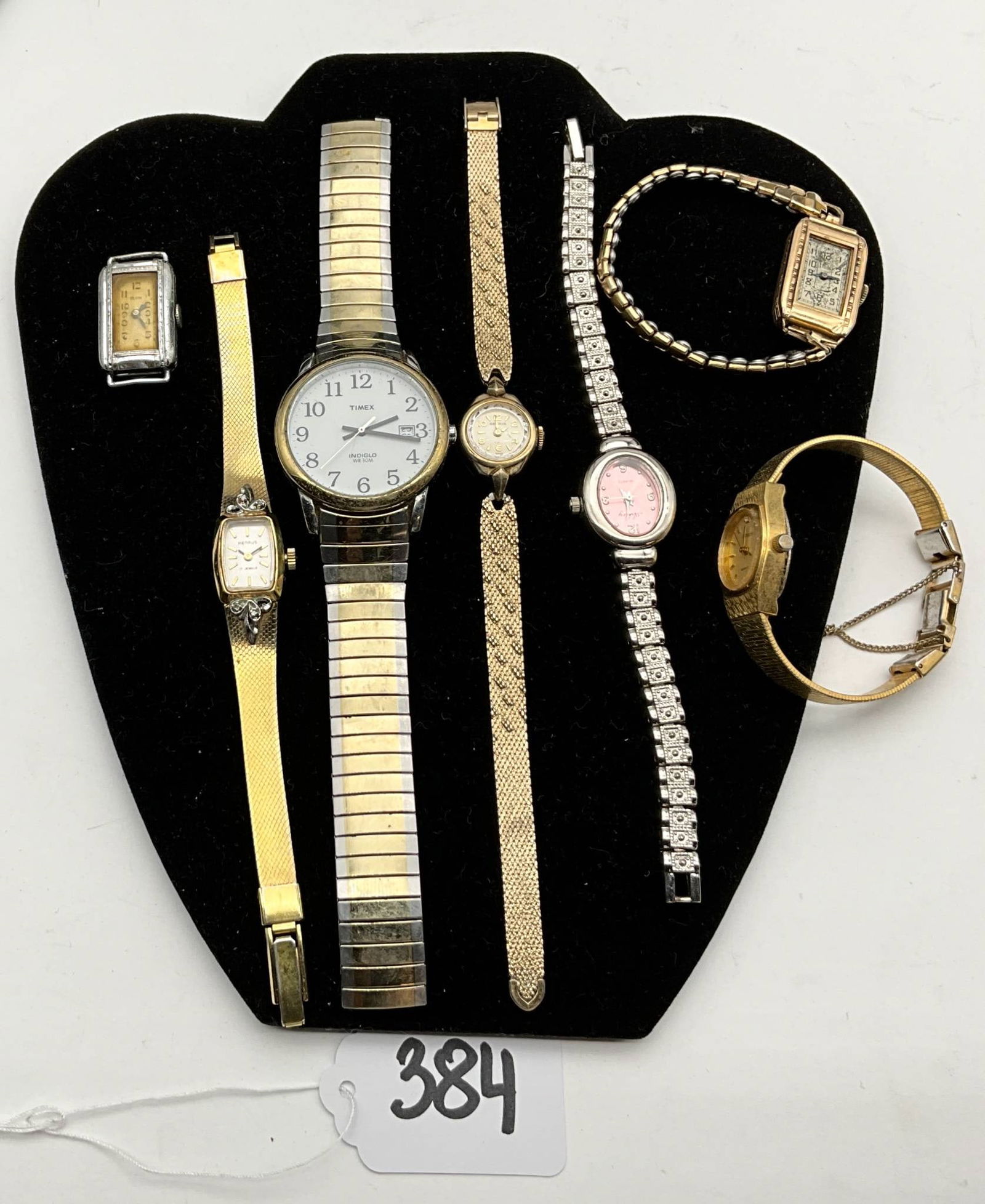 Seven Women’s and Men’s Wristwatches Including Timex and Gruen (1 of 5)