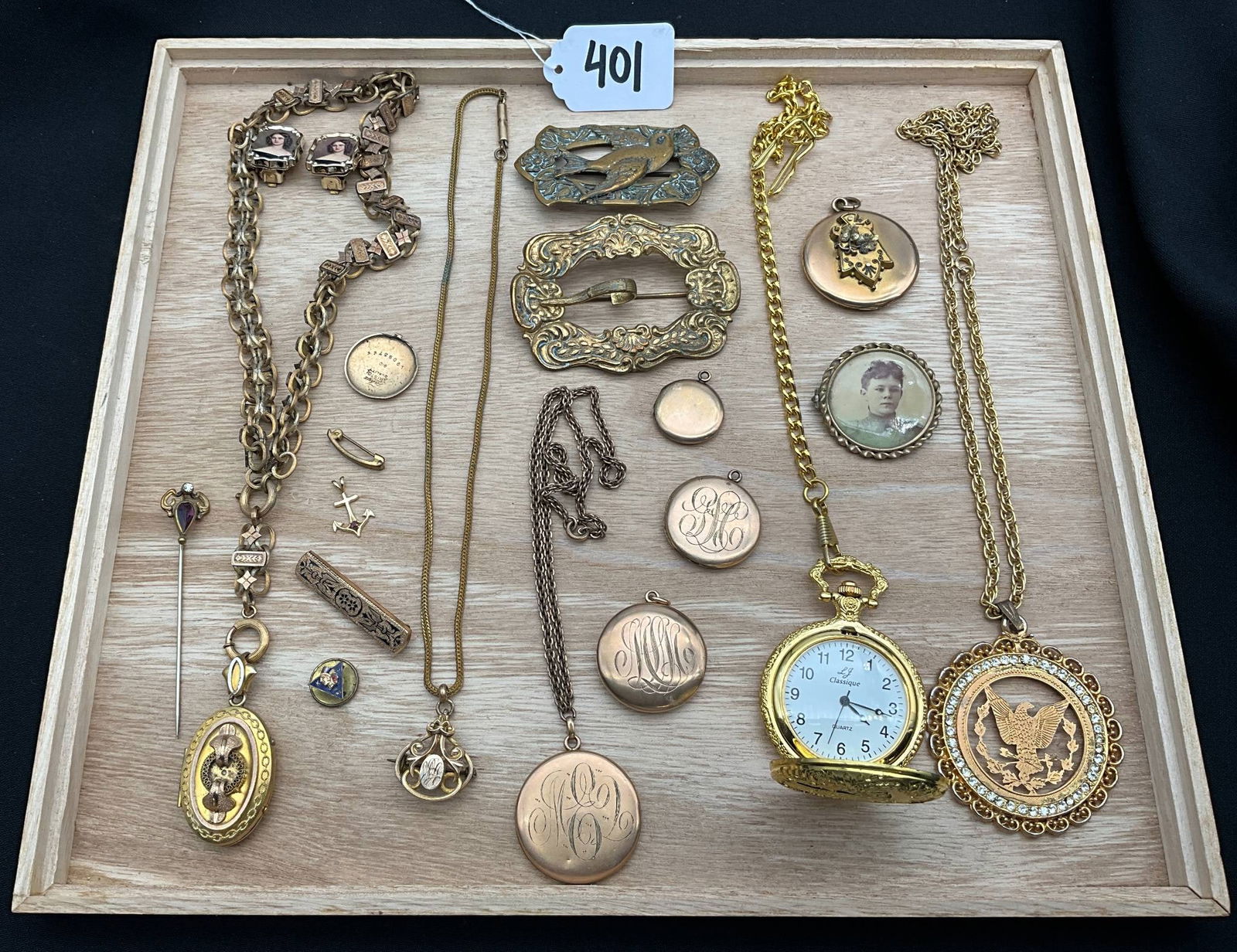 Vintage Pocket Watches, Lockets, and Brooches (1 of 7)