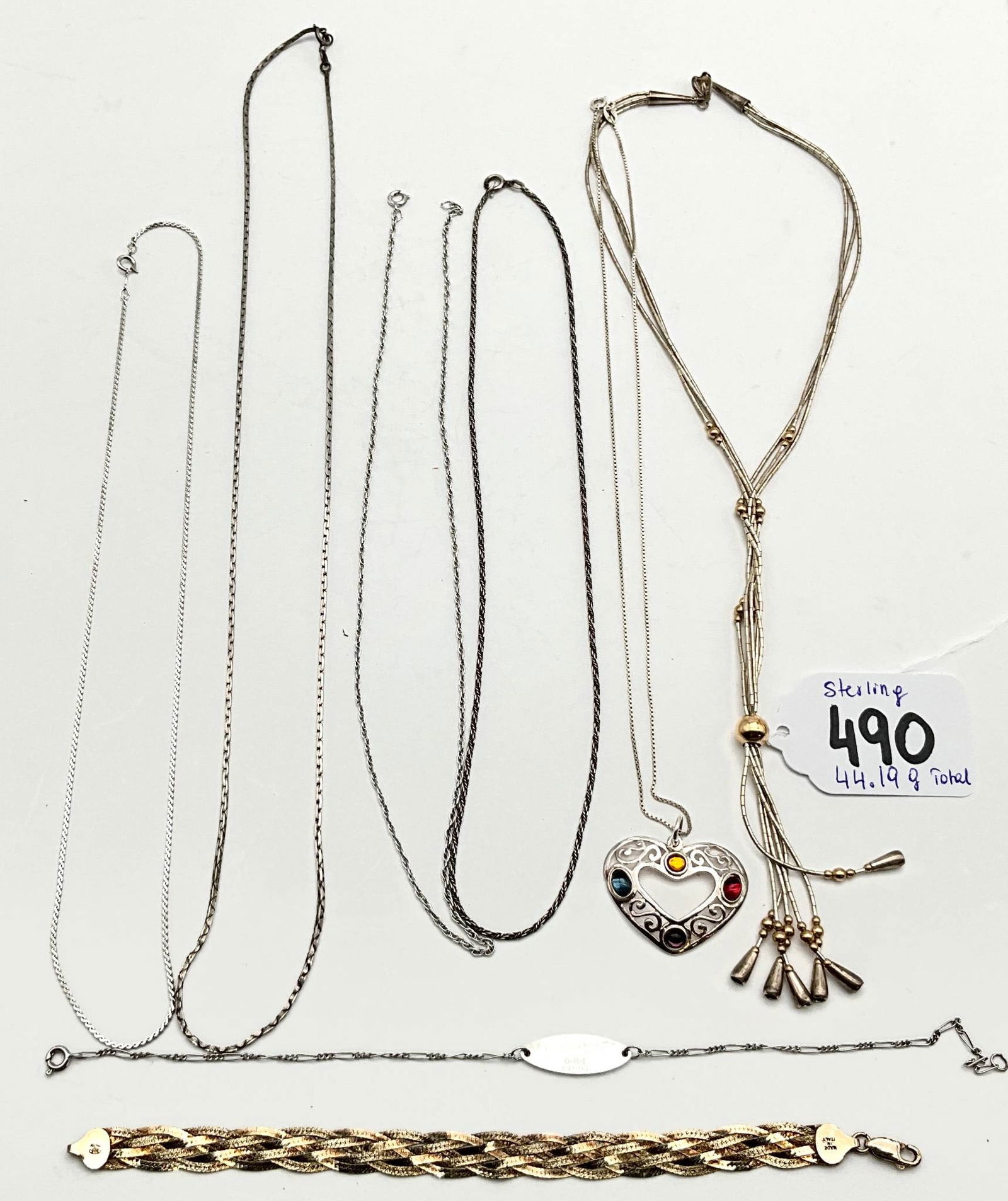 Sterling Jewelry Including Necklaces, Bracelets, and Pendant (1 of 2)