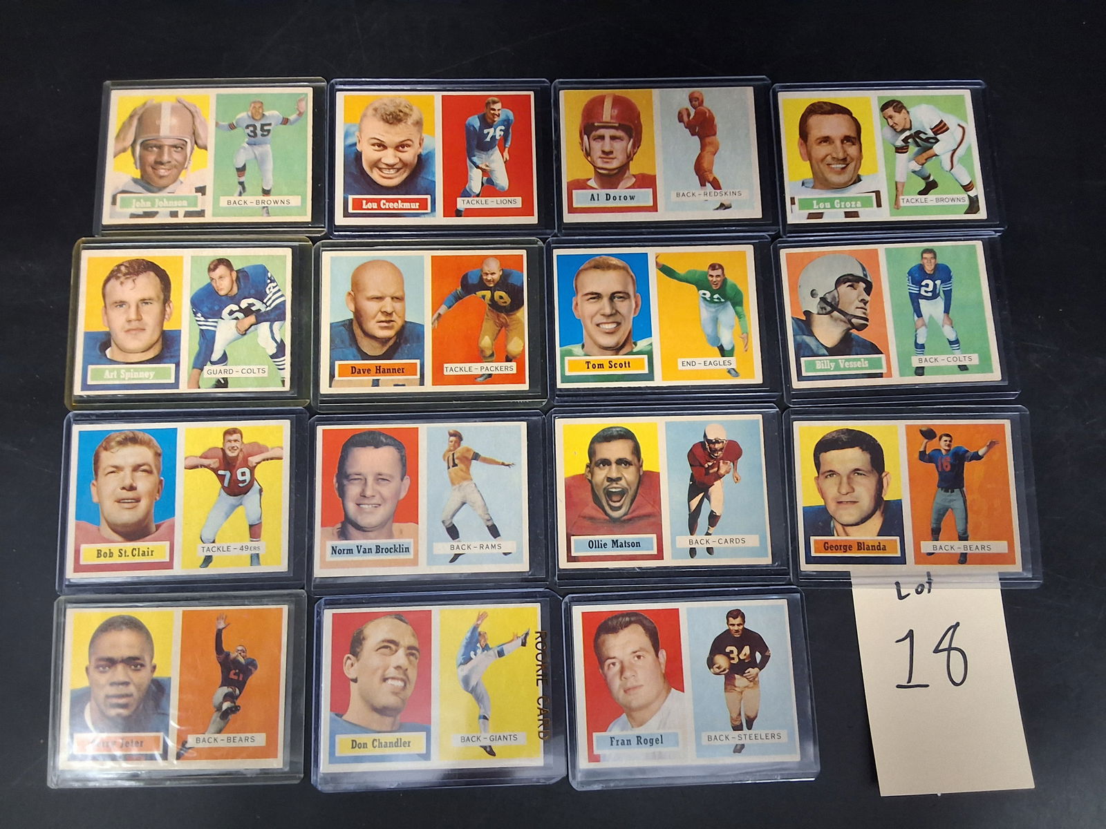 1957 Topps Lot of 15 Cards: 1957 Topps Lot of 15 Cards Condition All property is sold in "as is" condition and all sales are final. Teel Auctions and its consignor make no representations or warranties, express or implied, with