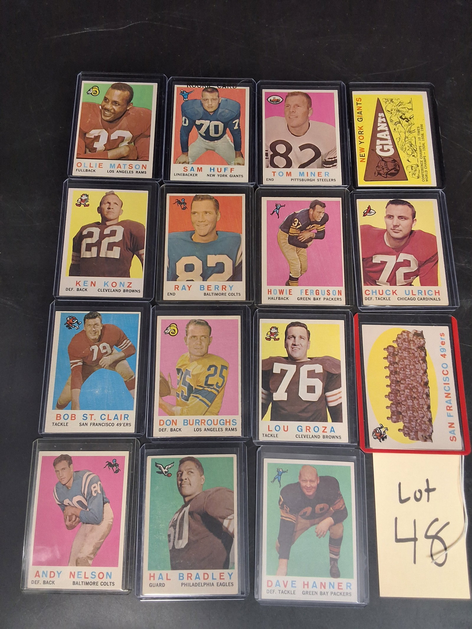 1959 Topps Lot of 15 Cards: 1959 Topps Lot of 15 Cards Condition All property is sold in "as is" condition and all sales are final. Teel Auctions and its consignor make no representations or warranties, express or implied, with 