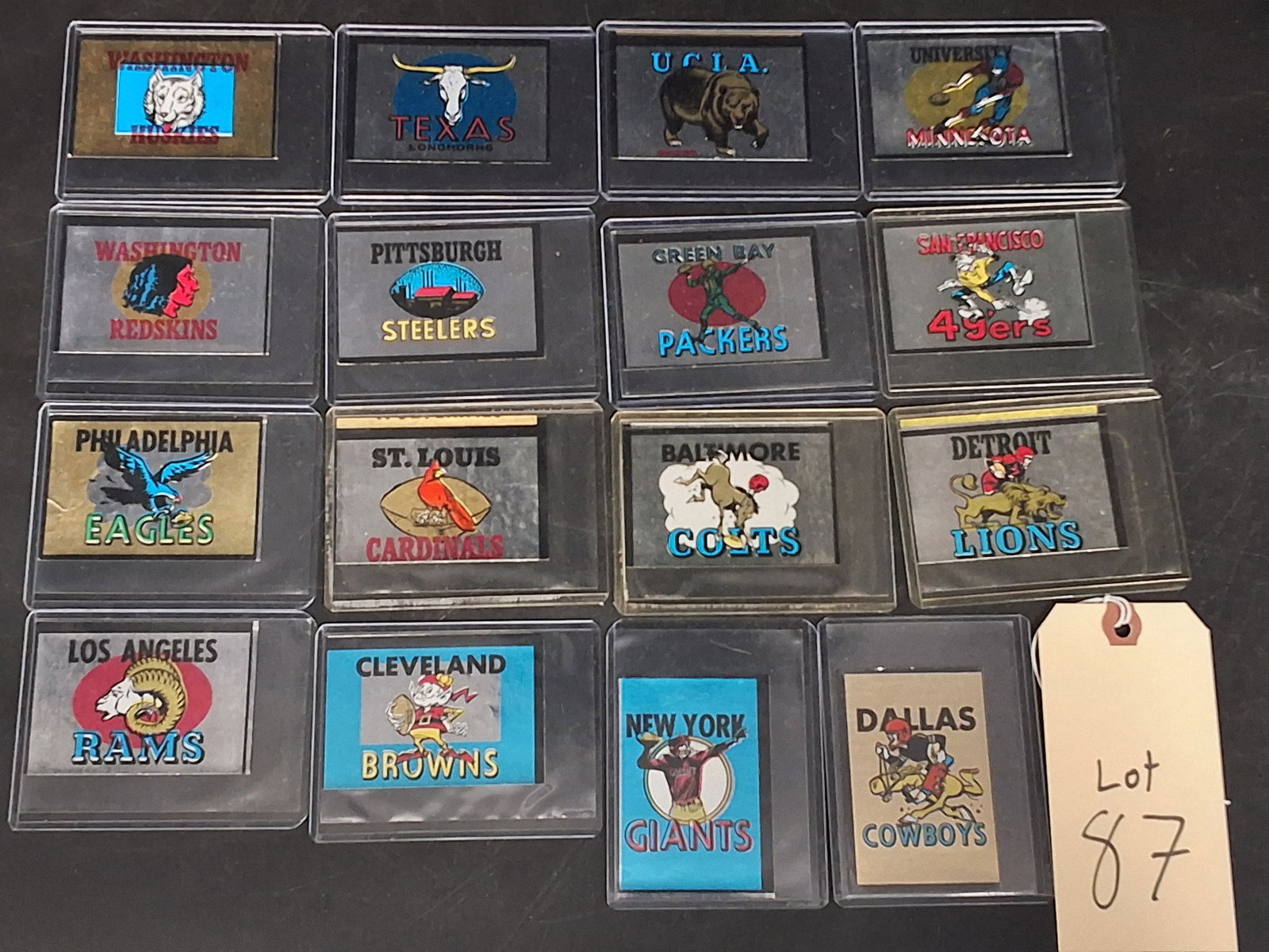 1960 Topps Metallic Sticker Inserts Lot of 16: 1960 Topps Metallic Sticker Inserts Lot of 16 Condition All property is sold in "as is" condition and all sales are final. Teel Auctions and its consignor make no representations or warranties, expres