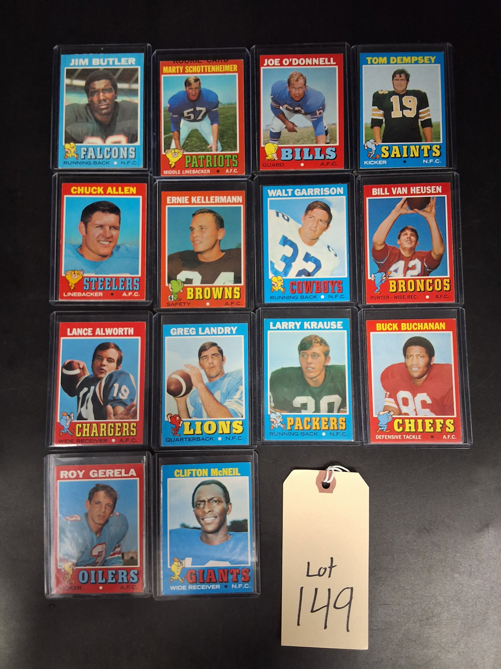 1971 Topps Lot of 14 Cards: 1971 Topps Lot of 14 Cards Condition All property is sold in "as is" condition and all sales are final. Teel Auctions and its consignor make no representations or warranties, express or implied, with 