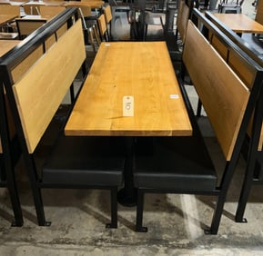 Table and Bench Set with 2 Benches and 1 Table