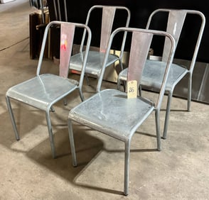 4-Piece Modern Metal Chairs with Sleek Design