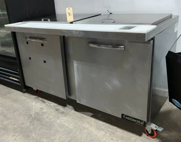 Continental Model SW60N24M Commercial Sandwich Station Refrigerator/Freezer