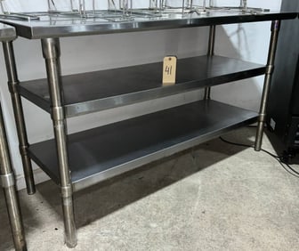 Stainless Steel Prep Table, 60 x 24 x 35 Inches