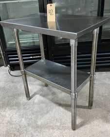 Stainless Steel Prep Table, 30 x 18 x 35 Inches Tall