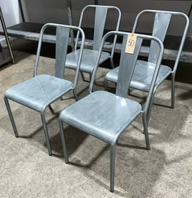 4 Modern Metal Side Chairs With Streamlined Design