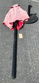 Patio Umbrella With Stand, Sold As Is