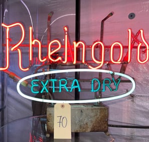 Vintage Rheingold Extra Dry Neon Bar Sign, 23 x 17 Inches