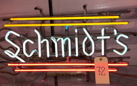 Vintage Schmidt’s Neon Beer Sign, 24 x 14 Inches