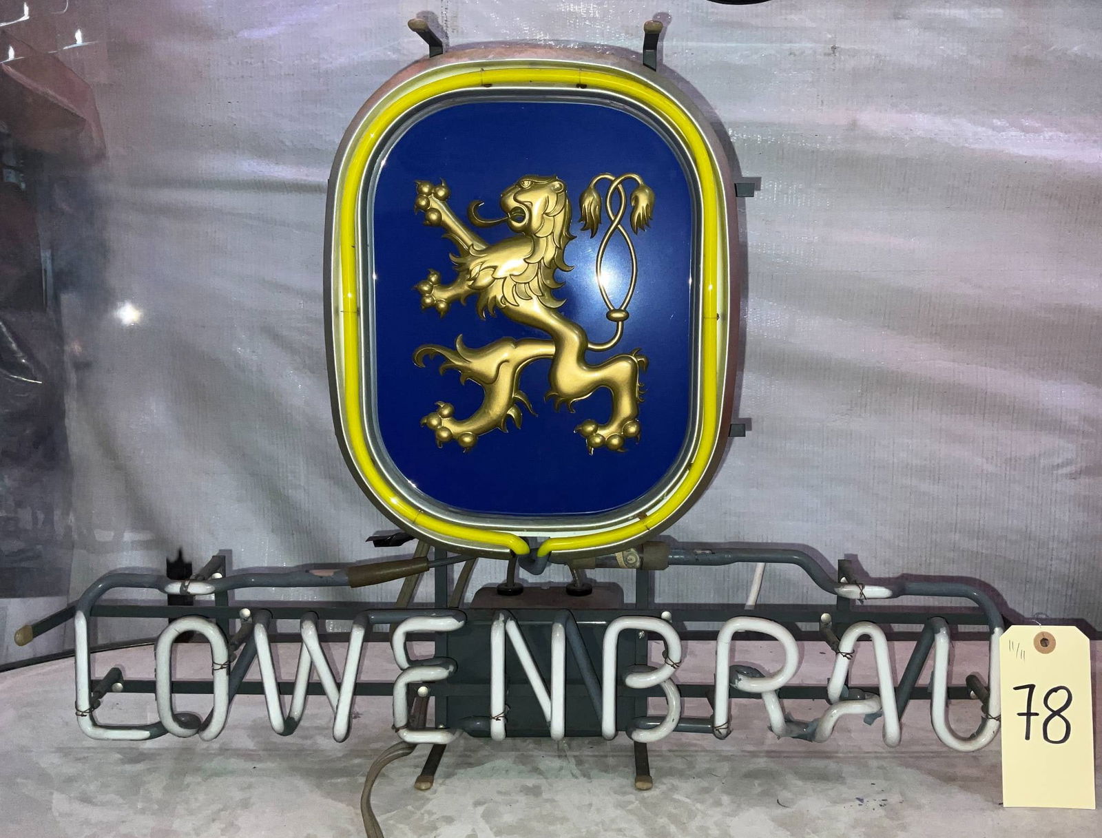 Lowenbrau Neon Beer Sign Measuring 28 x 20 Inches (1 of 1)