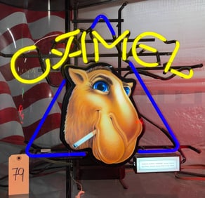 Camel Neon Advertisement Sign Measuring 23 x 23 Inches