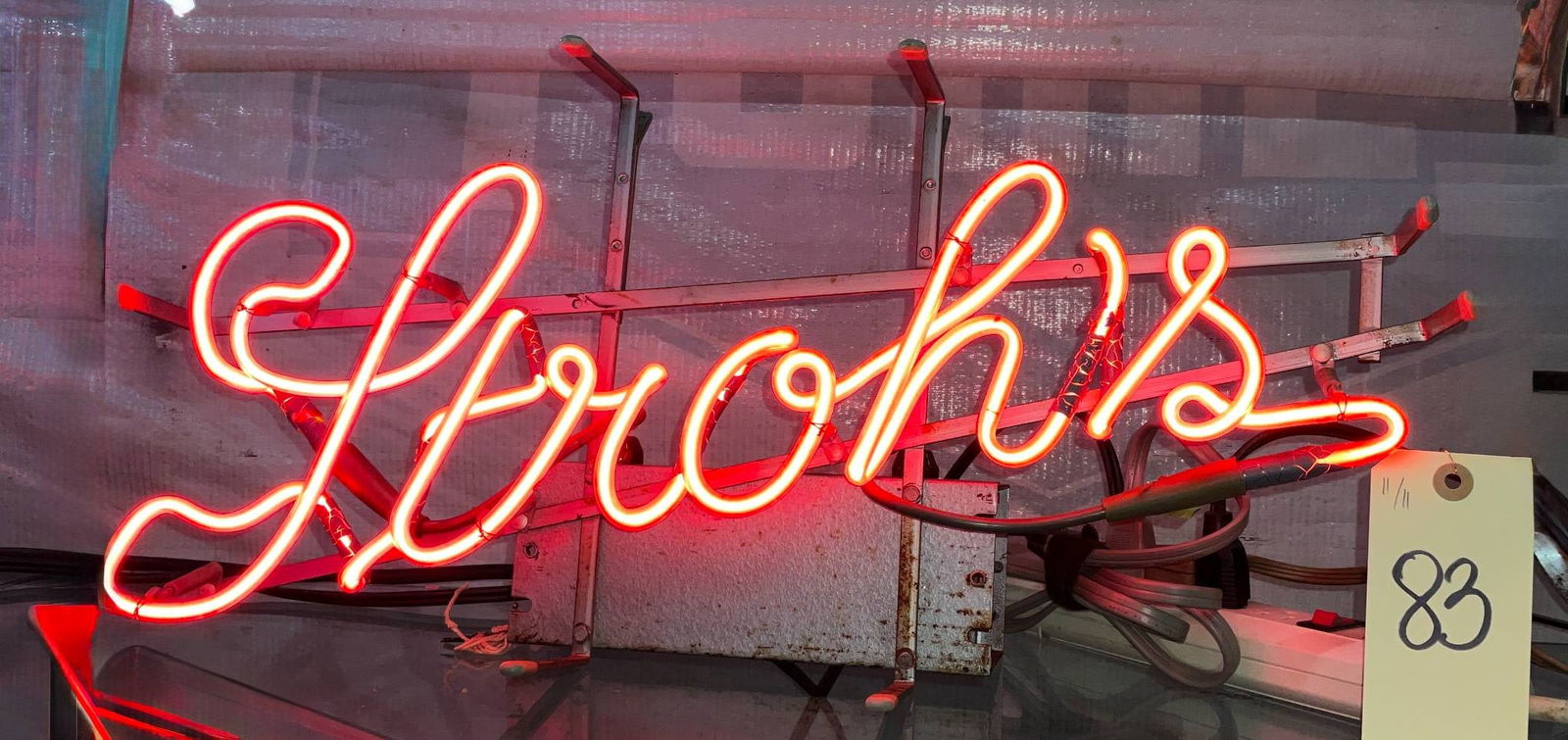 Stroh’s Neon Bar Sign Measuring 24 x 11 Inches (1 of 1)
