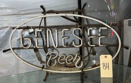 Vintage Genesee Beer Neon Sign, 25 x 15 Inches