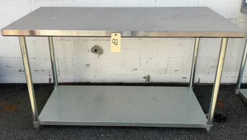 Stainless Steel Commercial Prep Table, 60 x 30 x 34 Inches