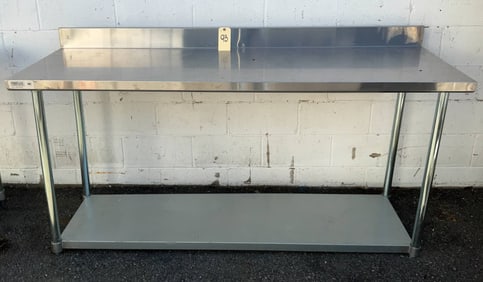 Prepline Commercial Stainless Steel Food Prep Table, 72 x 24 x 38 Inches Tall