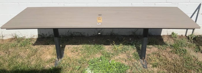 Commercial Composite Top Outdoor Table With Handicapped Seating