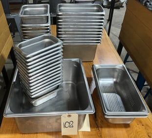 Size Stainless Steel Pans, Set Of 38 Total Pieces