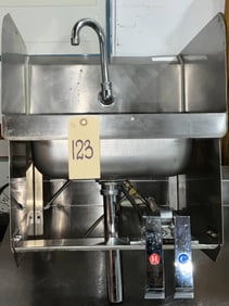 Commercial Kitchen Stainless Steel Hand Wash Sink Basin, 16 x 17 Inches