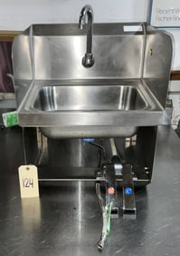 Commercial Kitchen Stainless Steel Hand Wash Sink Basin, 16 x 17 Inches