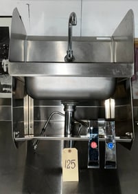 Commercial Stainless Steel Hand Wash Sink Basin, 16 x 17 Inches