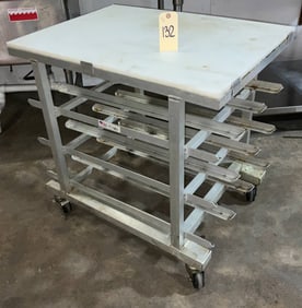 Commercial Rolling Bakers Cart with 25 x 35 x 33 Inch Frame
