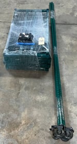 Green Metal Wire Shelf with 5 Shelves, 35.5 x 17.5 x 89 Inches Tall