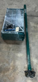 Green Metal Wire Shelf with 5 Shelves, 35.5 x 17.5 x 89 Inches Tall