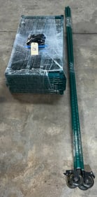 Green Metal Wire Shelf With 5 Shelves – 35.5 x 17.5 x 89 Inches