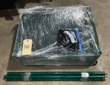 Green Metal Wire Shelf Unit, 24 x 18 x 30 Inches Tall