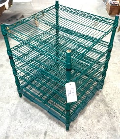 Assembled Metal Wire Shelf, 30 x 30 x 31 Inches Tall