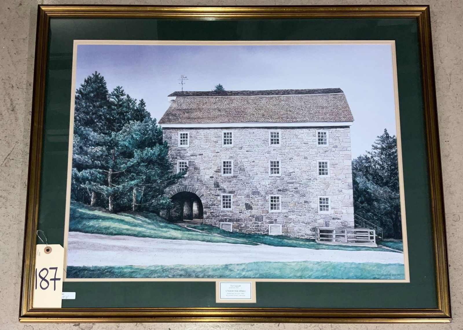 Dan Campanelli 1985 Print Titled ‘Under the Pines,’ Framed (1 of 3)