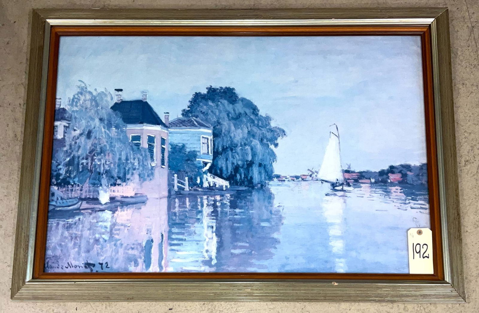 Monet Print in Frame, Measures 32 x 45 Inches (1 of 2)